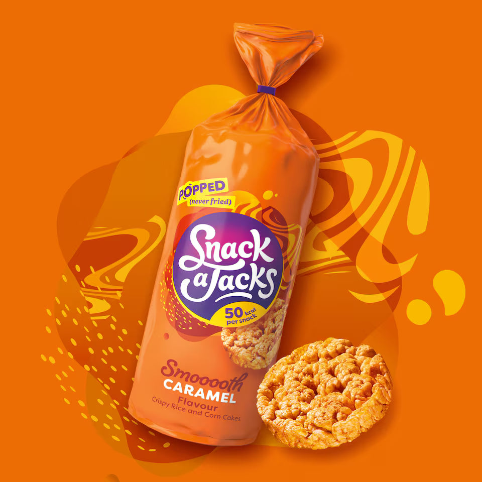 Snack A Jacks Jumbo Caramel Rice Cakes 159g