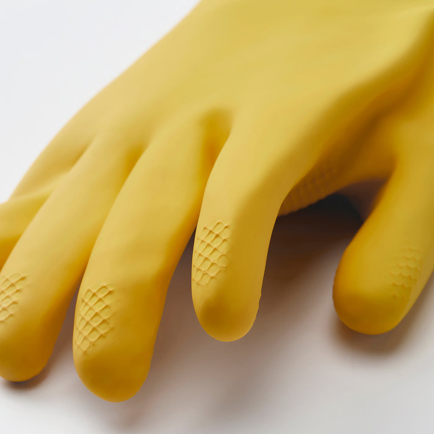 RINNIG Cleaning gloves, bright yellow/off-white, M