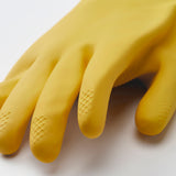 RINNIG Cleaning gloves, bright yellow/off-white, M